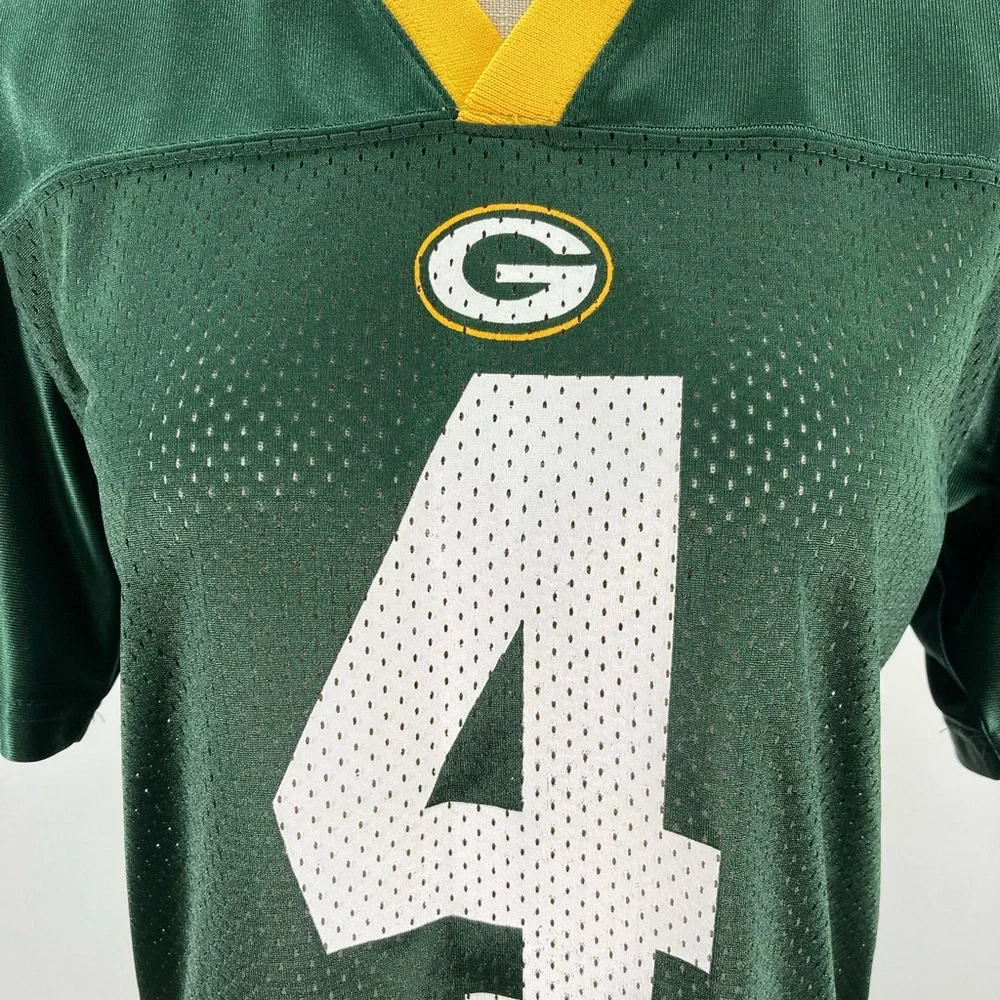 Green Bay Packers Brett Favre #4 Reebok NFL Football Jersey, Youth Large - Picture 3 of 13